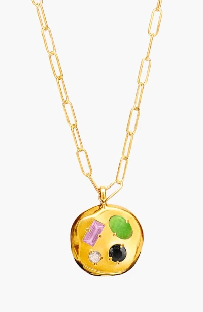 Birthdate Co. The June Birthdate Gold Pendant In June 1st - Gold