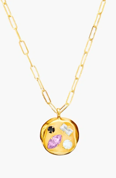 Birthdate Co. The June Birthdate Gold Pendant In June 30th - Gold