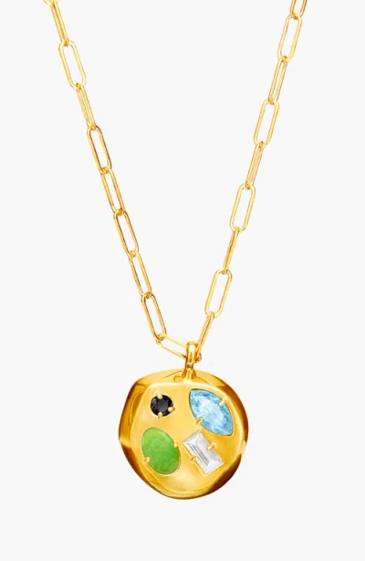 Birthdate Co. The March Birthdate Pendant In March 13th - Gold