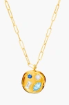 Birthdate Co. The March Birthdate Pendant In March 7th - Gold