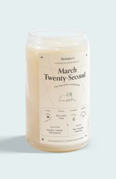 Birthdate Co. The March Birthday Candle In March 22nd