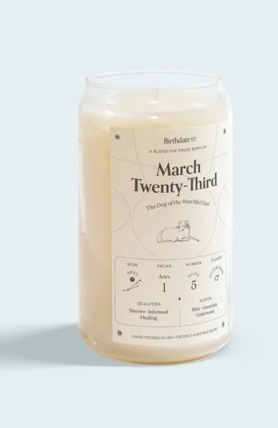 Birthdate Co. The March Birthday Candle In March 23rd