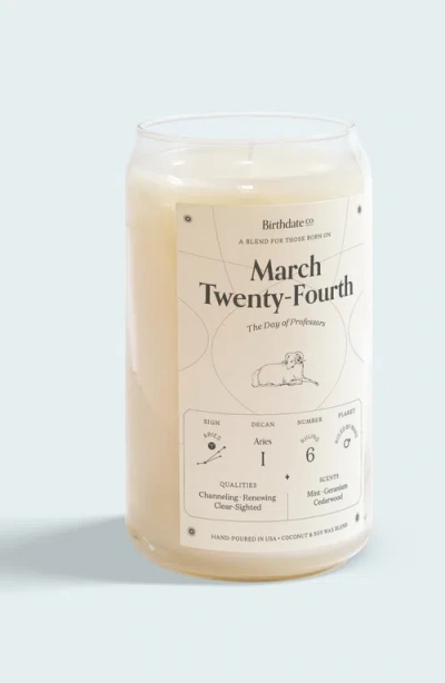 Birthdate Co. The March Birthday Candle In March 24th