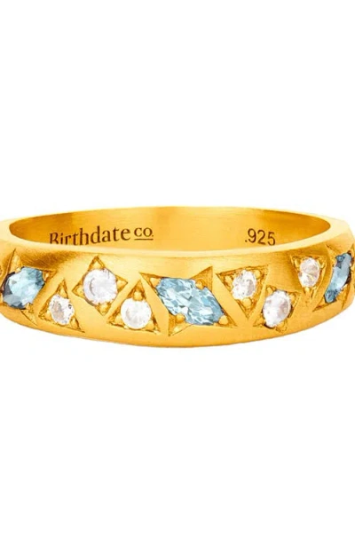 Birthdate Co. The March Birthstone Ring In Gold