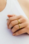 Birthdate Co. The March Birthstone Ring In Light Blue