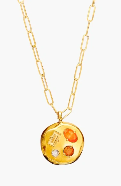 Birthdate Co. The November Birthdate Gold Pendant In November 21st - Gold