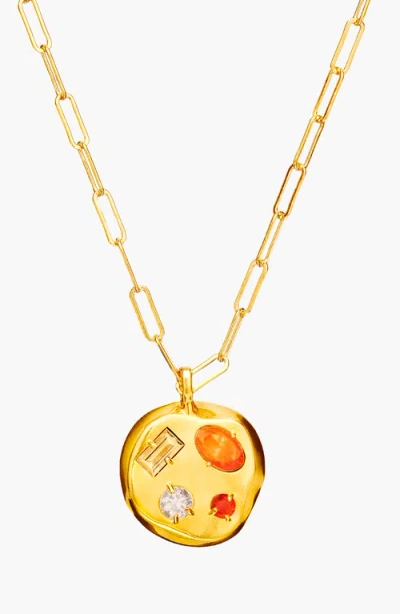 Birthdate Co. The November Birthdate Gold Pendant In November 24th - Gold