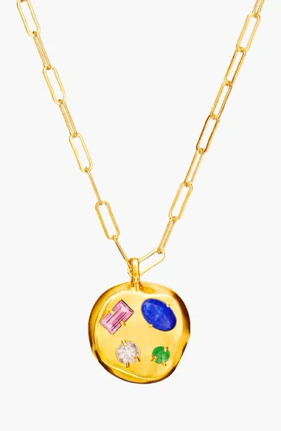 Birthdate Co. The October Birthdate Gold Pendant In October 14th - Gold