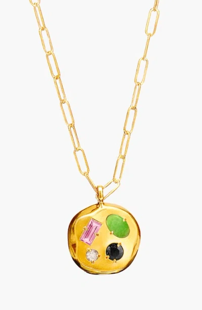 Birthdate Co. The October Birthdate Gold Pendant In October 1st - Gold