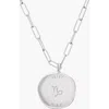 Birthdate Co. The October Birthdate Silver Pendant In October 21st - Silver