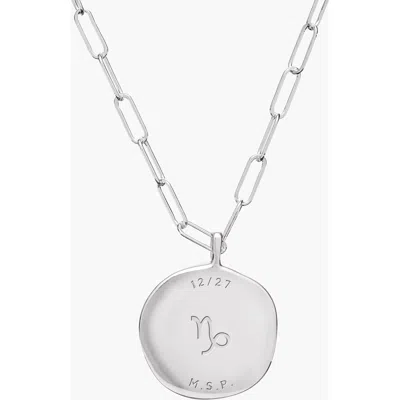 Birthdate Co. The October Birthdate Silver Pendant In October 21st - Silver