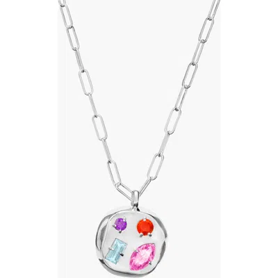 Birthdate Co. The October Birthdate Silver Pendant In October 22nd - Silver