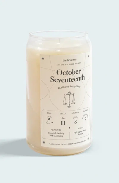 Birthdate Co. The October Birthday Candle In October 17th