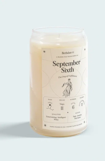 Birthdate Co. The September Birthday Candle In September 6th