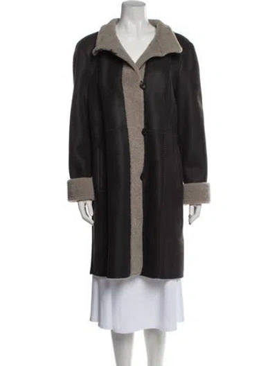 Pre-owned Bisang Couture Shearling Coat In Black