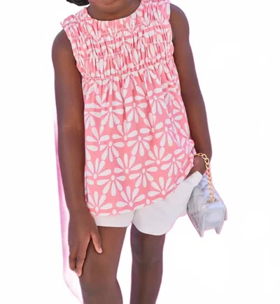 Bisby Kids' Anita Sleeveless Top In Fan Floral In Multi
