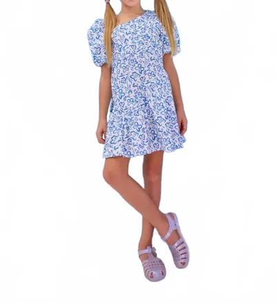 Bisby Kids' Asymmetrical Floral Dress In Matisse Blooms In Multi