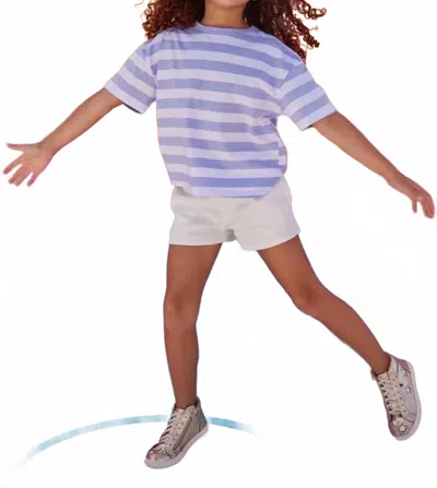 Bisby Kids' Denim Soft Shorts In Ivory In White