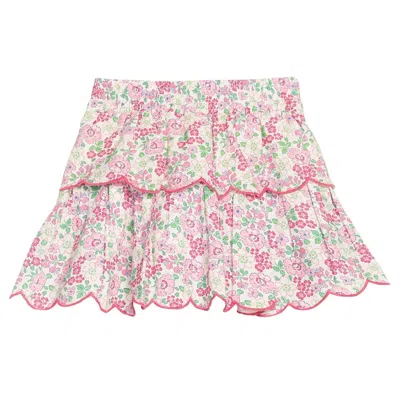 Bisby Kids' Girls Two Tiered Skort In Pink Bloomsbury Blossoms In Black
