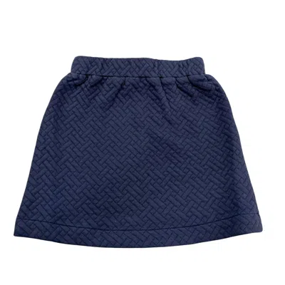 Bisby Kid's Quilted Mini Skirt In Navy In Blue