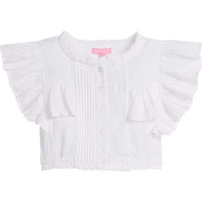 Bisby Kids' Annie Top In White Seersucker