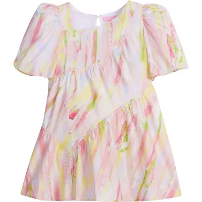 Bisby Kids' Asymmetrical Dress In Watercolor