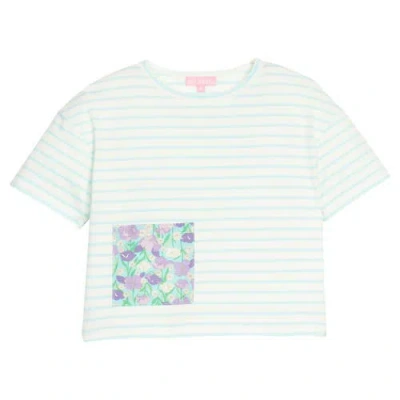 Bisby Kids' Boxy Stripe Tee In Blue