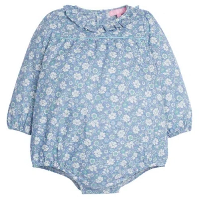 Bisby Babies'  Kids' Cotton Caroline Bubble In Bedford Gardens Blue