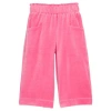 Bisby Kids' Cropped Velour Palazzo Pants In Pink