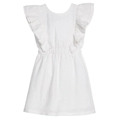 Bisby Kids' Embroidered Sadie Dress In White