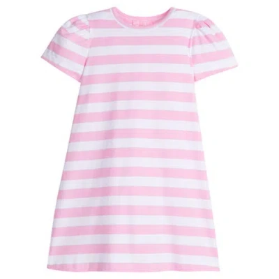 Bisby Babies'  Kids' Everyday Tee Dress In Pink Metallic Stripe