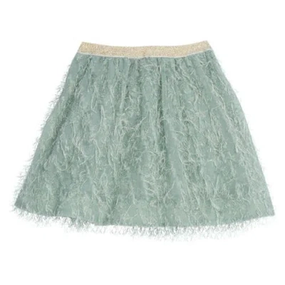 Bisby Kids' Eyelash Party Skort In Sage Eyelash