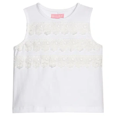Bisby Babies'  Kids' Eyelet Stripe Tank In White