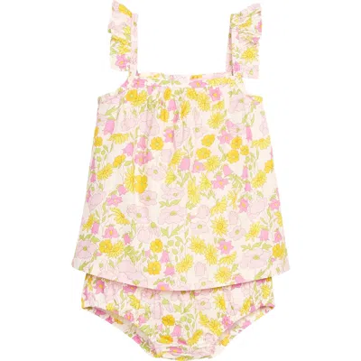 Bisby Babies'  Kids' Floral Brighton Bloomer Set In Yellow