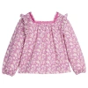 Bisby Kids' Floral Knit Adams Top In Roland Floral Fuchsia