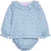 Bisby Kids' Floral Margaux Bloomer Set In Blue
