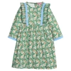 Bisby Kids' Floral Ruffle Porto Dress In Green