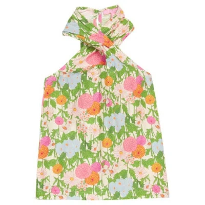 Bisby Kids' Floral Scarf Top In Multi