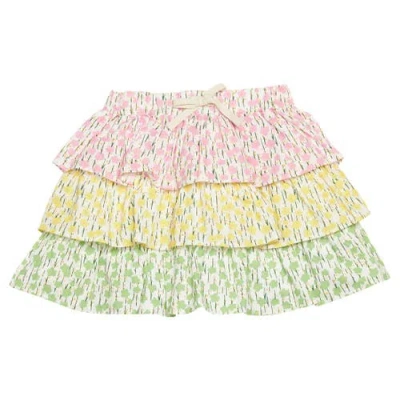 Bisby Kids' Floral Tiered Skort In Multi