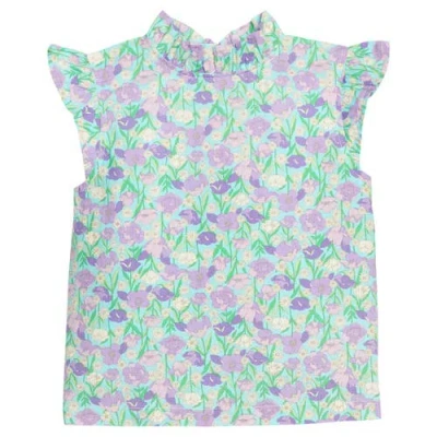 Bisby Kids' Floral Tinsley Top In Green