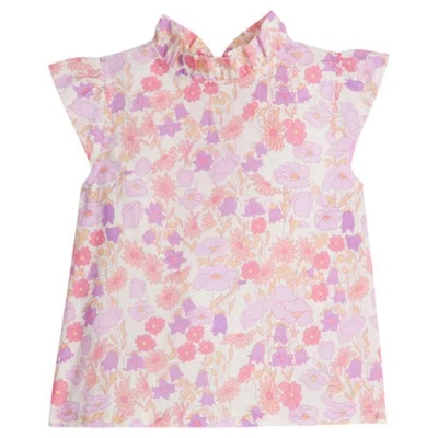 Bisby Kids' Floral Tinsley Top In Lisle Lavender