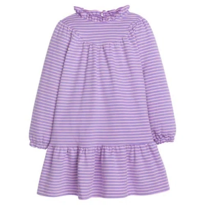 Bisby Babies'  Kids' Knit Jody Dress In Purple Stripe