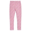 Bisby Kids' Knit Patterned Legging In Roland Floral Fuchsia