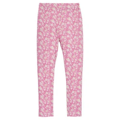 Bisby Kids' Knit Patterned Legging In Roland Floral Fuchsia