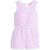 Bisby Kids' Knit Rugby Romper In Petal