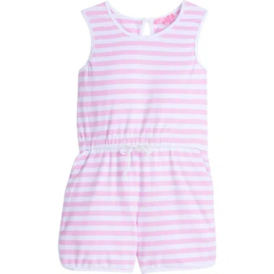 Bisby Kids' Knit Rugby Romper In Petal