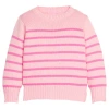 Bisby Babies'  Kids' Knit Striped Sweater In Pink