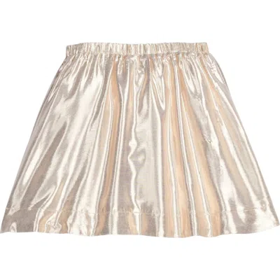 Bisby Babies'  Kids' Metallic Circle Skort In Gilt