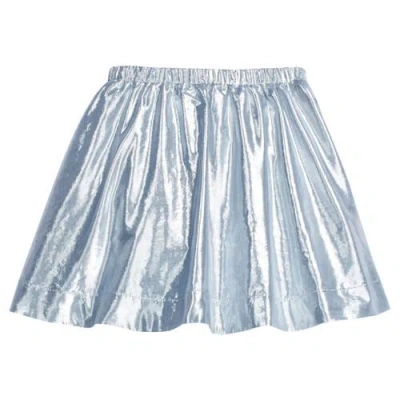 Bisby Kids' Metallic Circle Skort In Icicle Metallic
