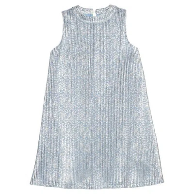 Bisby Babies'  Kids' Metallic Halter Swing Dress In Gray